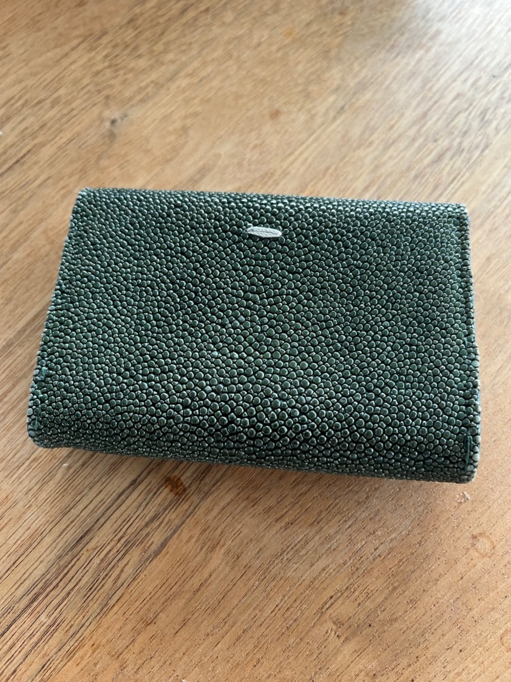 โจ Maison Martin Margiela Genuine Stingray Card Case Forest Green Vintage โจ - Picture 5 of 5